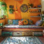 Chambre d'enfant éco-innovante décorée avec charme utilisant des matériaux recyclés